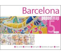 Barcelona PopOut Map: Pocket size, pop up map of Barcelona city centre (PopOut Maps)