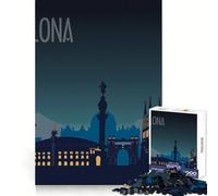 Barcelona Puzzle for Adults 1000 Pieces Mental Skill Easy Relaxation Solid Fit Birthday Present (38x26cm)