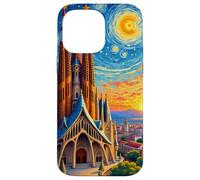 Barcelona Sagrada Familia Starry Pop Art Case for iPhone 14 Pro Max