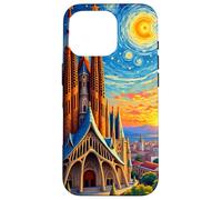 Barcelona Sagrada Familia Starry Pop Art Case for iPhone 16 Pro