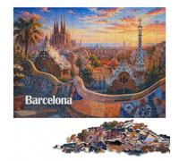 Barcelona Sagrada Familia Sunset Jigsaw Puzzle for Adults, 1000 Pieces | A hands-on home pastime - a simple way to organise the image during indoor leisure.