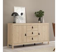 Barcelona Sideboard - 2 Door - 3 Drawer - Medium - Jackson Hickory Oak
