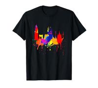 Barcelona Skyline Spain Colorful Love Sagrada Familia T-Shirt