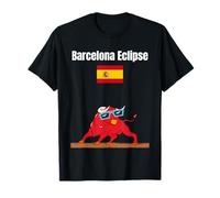 Barcelona Solar eclipses Lover Bulls Spanish Flag Souvenir T-Shirt