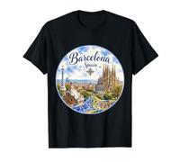 Barcelona Spain Basilica de la Segrada Familia Value Graphic T-Shirt, Men, Black, L