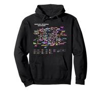 Barcelona Spain Bus Network - Souvenir Route Map (Black) Pullover Hoodie