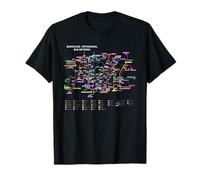 Barcelona Spain Bus Network - Souvenir Route Map (Black) T-Shirt
