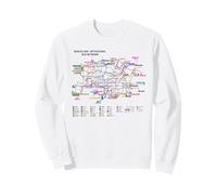 Barcelona Spain Bus Network - Souvenir Route Map Sweatshirt