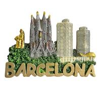 Barcelona Spain Refrigerator Magnet Tourism 3D Souvenir Fridge Decoration Craft Collection