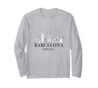 Barcelona Spain Souvenir España Sagrada Familia Skyline Long Sleeve T-Shirt