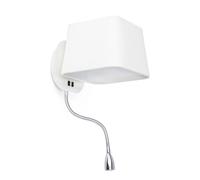 Sweet 1 Light Indoor Wall Light White with Reading Lamp E27 Netlighting White One Size