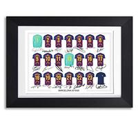 Barcelona Team Squad 2019-2020 Signed Poster Print Framed Picture Photo Autograph Gift Lionel Messi Luis Suarez Antoine Griezmann (MOUNTED ONLY)
