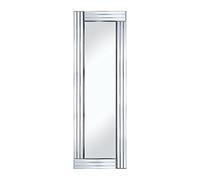 Barcelona Trading Grace Silver Glass Framed Full Length Bevelled Wall Mirror 48, 120 x 40, SWS001-1