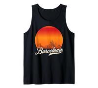 Barcelona Travel Skyline Sunset Tank Top