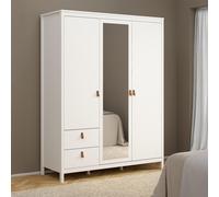 Barcelona Wardrobe - 3 Door - 2 Drawer - Combi - White