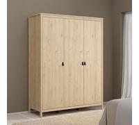 Barcelona Wardrobe - 3 Door - Jackson Hickory Oak