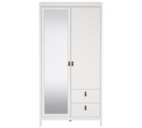 Barcelona White 2 Door Combi Wardrobe