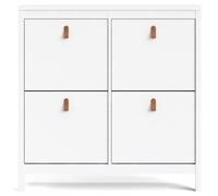 Barcelona White 4 Drawer Shoe Cabinet