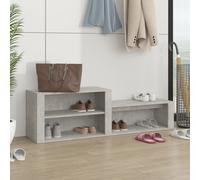 barcelona wooden hallway shoe storage rack in concrete effect