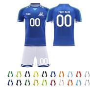 BarcelonaFootball Kit Kids Personalised Football Shirts Shorts and Socks Set Custom Name Number Team Name and Logo Football Uniforms Training Suits Boys Football Kits(07 Football Kits)