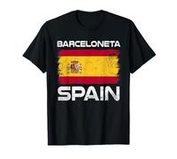 Barceloneta Spain Flag Design Proud Spanish Flag T-Shirt