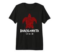 Barceloneta Spain Tribal Sea Turtle Ocean Art Design Premium T-Shirt