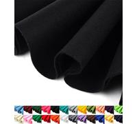 Barcelonetta | Felt Fabric | 72" Wide | 1.6mm Thick | Acrylic & Soft | Felt by The Yard | Felt for DIY Crafts, Projects, Sewing (Black, Half Yard)