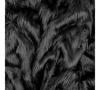 Barcelonetta | Half Yard Faux Fur | 18" X 60" Inch | Craft Supply, Costume, Decoration (Black)