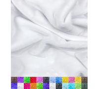 Barcelonetta | Minky Fabric | Plush, Super Soft, Cuddle | Solid Minky | by The Yard | 60" Wide | Baby Blanket, Change Station Cover, Pillow, Scarf, Beanie (White, Half Yard)