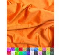 Barcelonetta | Minky Fabric | Plush, Super Soft, Cuddle | Solid Minky | by The Yard | 60" Wide | Baby Blanket, Change Station Cover, Pillow, Scarf, Beanie (Orange, Half Yard)