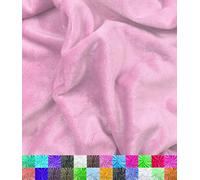 Barcelonetta | Minky Fabric | Plush, Super Soft, Cuddle | Solid Minky | by The Yard | 60" Wide | Baby Blanket, Change Station Cover, Pillow, Scarf, Beanie (Light Pink, Half Yard)