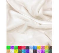 Barcelonetta | Minky Fabric | Plush, Super Soft, Cuddle | Solid Minky | by The Yard | 60" Wide | Baby Blanket, Change Station Cover, Pillow, Scarf, Beanie (Ivory, Half Yard)
