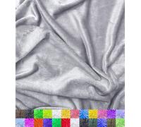 Barcelonetta | Minky Fabric | Plush, Super Soft, Cuddle | Solid Minky | by The Yard | 60" Wide | Baby Blanket, Change Station Cover, Pillow, Scarf, Beanie (Grey, Half Yard)