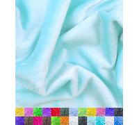 Barcelonetta | Minky Fabric | Plush, Super Soft, Cuddle | Solid Minky | by The Yard | 60" Wide | Baby Blanket, Change Station Cover, Pillow, Scarf, Beanie (Aqua, Half Yard)