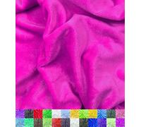 Barcelonetta | Minky Fabric | Plush, Super Soft, Cuddle | Solid Minky | by The Yard | 60" Wide | Baby Blanket, Change Station Cover, Pillow, Scarf, Beanie (Fuchsia, 1 Yard)