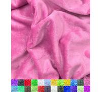 Barcelonetta | Minky Fabric | Plush, Super Soft, Cuddle | Solid Minky | by The Yard | 60" Wide | Baby Blanket, Change Station Cover, Pillow, Scarf, Beanie (Pink, Half Yard)
