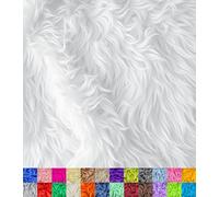 Barcelonetta | One Yard Faux Fur | 36" X 60" Inch | Craft Supply, Costume, Decoration (White)