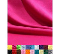 Barcelonetta | Poly Cotton Fabric for Sewing | Broadcloth Fabric | by The Yard | 60" Wide Roll | Lightweight, Breathable | Lining, Home Textile, Skirts, Tote Bags (Fuchsia, 5 Yard)