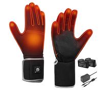 BARCHI HEAT Heated Glove Liners,Rechargeable Electric Heated Thin Gloves with Remaining Power Display,Suitable for Winter Driving,Typing,Running.