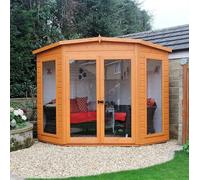 Barclay 6' 6" x 6' 8" Flat Summerhouse - Premium Dip Treated Shiplap