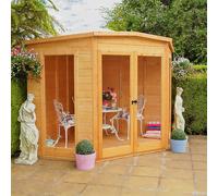 Barclay 7' 1" x 7' 4" Flat Summerhouse - Premium Dip Treated Shiplap