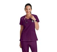 BARCO Grey’s Anatomy Women’s Kira Scrub Top, Wine, X-Small