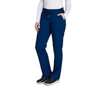BARCO Grey’s Anatomy Women’s Mia Pant, Easy Care Medical Scrub Pants w/ 6 Pockets & Elastic Drawcord Waistband - blue - XXL Petite