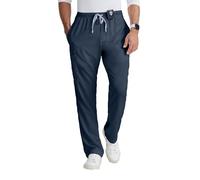 BARCO Grey's Anatomy Scrubs - Evan Scrub Pant for Men, Elastic Waist With Zip Fly, Straight Leg Men's Scrub Pant, Steel, Medium