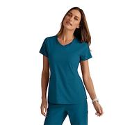 BARCO Grey's Anatomy Spandex Stretch Direct - Bolt Scrub Top for Women, V-Neck Women's Scrub Top, Bahama, M