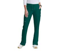 BARCO Grey's Anatomy Women's Mia Pant, Easy Care Medical Scrub Pants w/ 6 Pockets & Elastic Drawcord Waistband, Hunter, M Petite