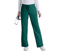 BARCO Grey's Anatomy Women's Riley Pant, Easy Care Medical Scrub Pant w/ 5 Pockets & Flared Leg, Hunter Green, Large