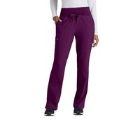 BARCO One Stride Scrub Pant for Women - Knit Waistband Medical Pant, Mid-Rise, 4-Way Stretch Women's Scrub Pant, Wine, XXS Petite