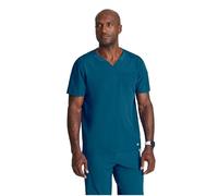 Barco One Velocity Scrub Top for Men - V-Neck Medical Top, Eco-Friendly Fabric, 4-Way Stretch Men's Scrub Top, Bahama, Medium
