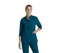 BARCO One Venture Scrub Jacket for Women - Zip Front Closure, 4 Pockets, 4-Way Stretch Women's Medical Warm-Up Jacket, Bahama, M